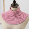 Winter Windproof Knitted Fake Collar Scarf With Wooden Ear Women Turtleneck Warm Knitted False Fake Collar Detachable Scarf