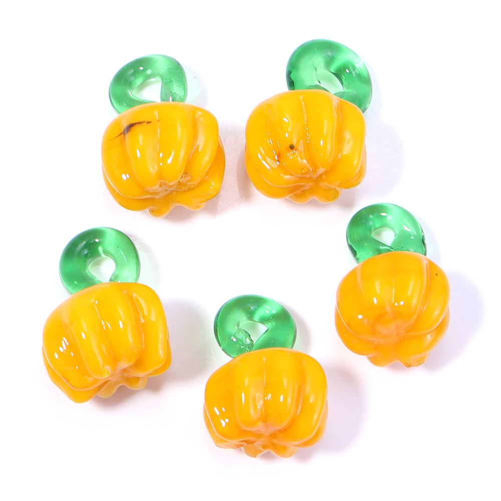 5pcs/lot Vegetables Fruit Glass Charms Pendant Lemon Watermelon Eggplant Grape Pendants For DIY Jewelry Making Necklace Earrings