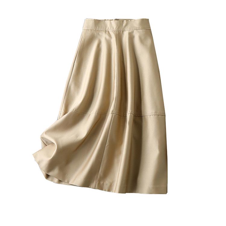 In-Stock Elegant Hepburn Style High-Waisted A-Line Umbrella Skirt for Women - Summer Collection