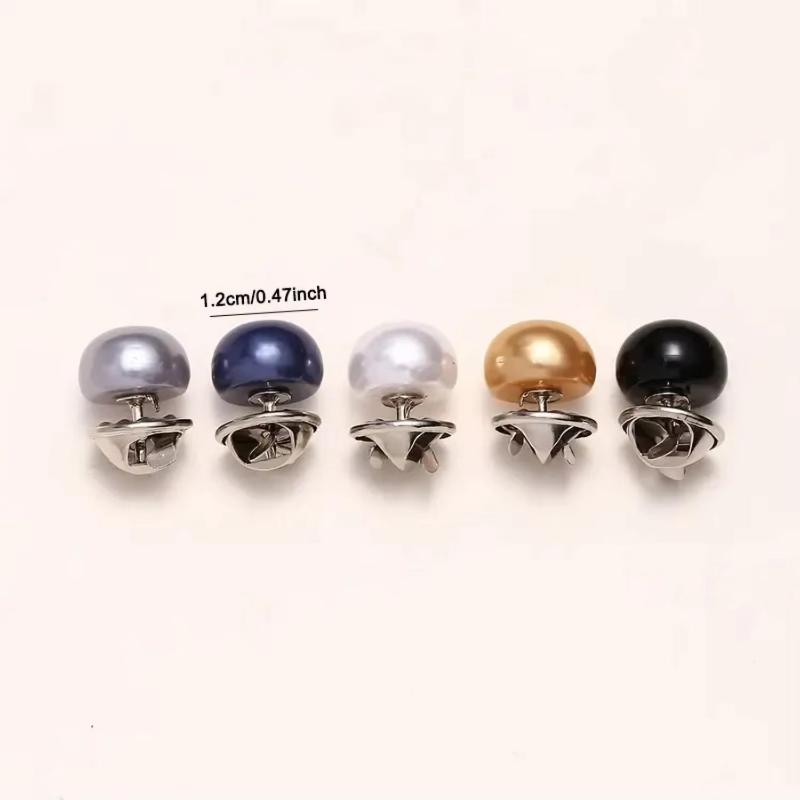 10PCS Easy Remove Pearl Button Pins Safety Decor Buttons for DIY Shoes Hats Prom Outfits Clutches Handmade Crafts