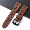 18mm 19mm 20mm 21mm 22mm 24mm Vintage Handmade Watch Strap Quick Release Leather Strap Black Brown Breathable Porous Watchbands