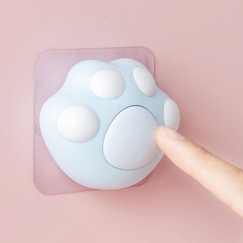 Household Supplies Cute Cartoon Cat Paw Wall Hook Creative Self-adhesive Hidden Hook Hanging Purse Key Hanger Wall Hanging Decor