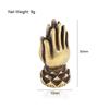 Retro Antique Handmade Brass Buddhism Praying Buddha Hand with Lotus Base Copper Desk Decor Mini Hand Pray Figurines Home Decor