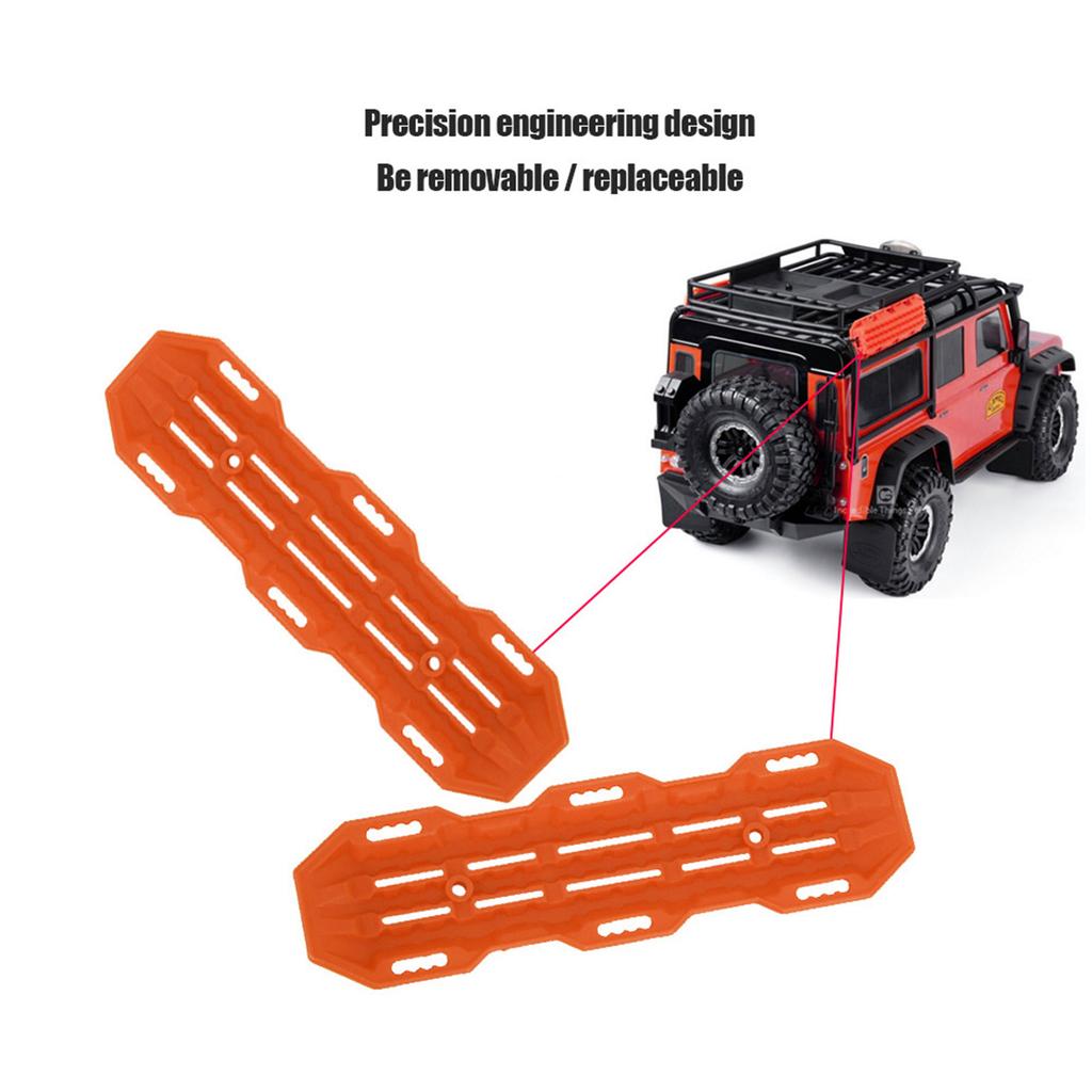 2Pcs Anti skid Auto Help Board For 1 10 RC Crawler Car RC Model Climbing Vehicle Decoration(Orange )