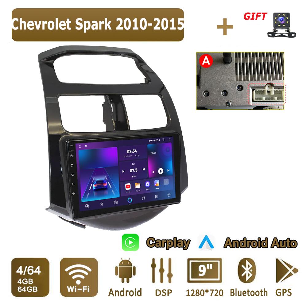 Android Carplay Autoradio für Chevrolet Spark 2010-2015 Multimedia-Player Head Unit Stereo GPS Navigation BT WIFI 4 + 64GB