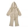 Flower Lettering Hoodie Zip Up Set  36115 610 02 
