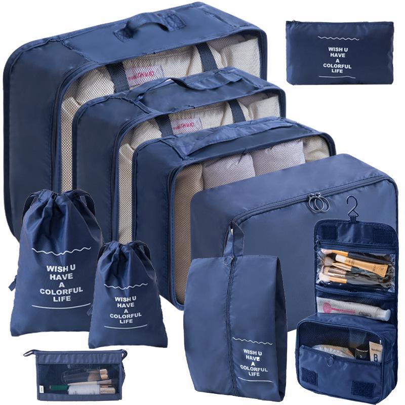 Cross-Border Travel Storage Bag Set: 8-Piece and 9-Piece Clothing Organizer