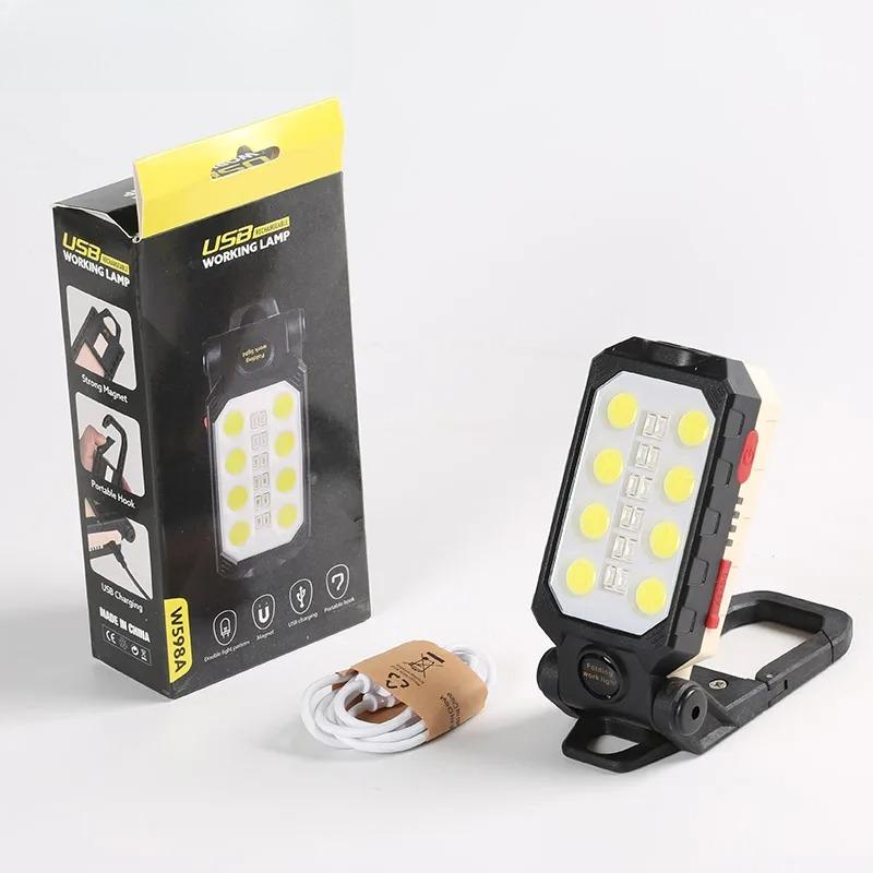 COB Portable Work Light USB Rechargeable Emergency Repair Light Mobile Light Source Flashlight