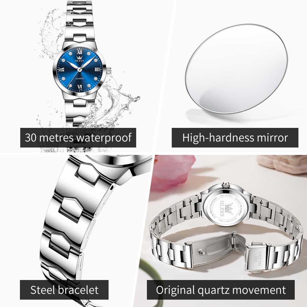 OLEVS 3735  Fashion  Waterproof Classic  Luminous Fashion Elegant  Waterproof Classic      Lady Woman Quartz Watch