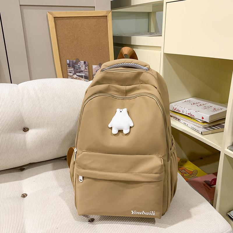 Plecak dla uczennicy gimnazjum, damski plecak w jednolitym kolorze