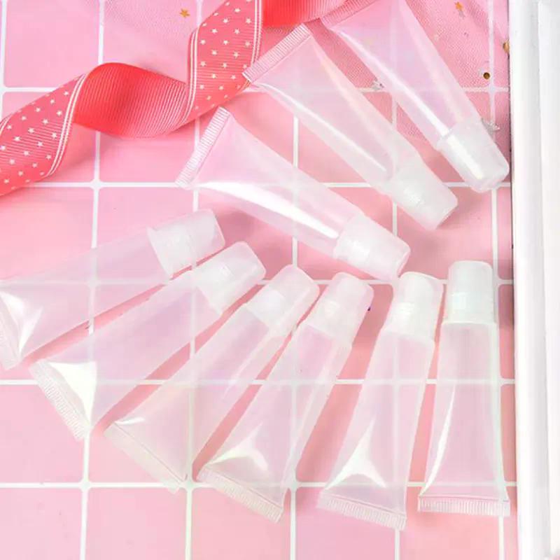 10Pcs 5/10/15ml Empty Lipstick Tube Lip Balm Soft Tube Makeup Squeeze Clear Lip Gloss Container