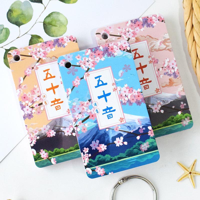 Japanische Hiragana & Katakana Lernkarten 50 Kana Lernkarten für Kinder und Anfänger - Tragbar Ringgebunden Schnelles Lernsprache