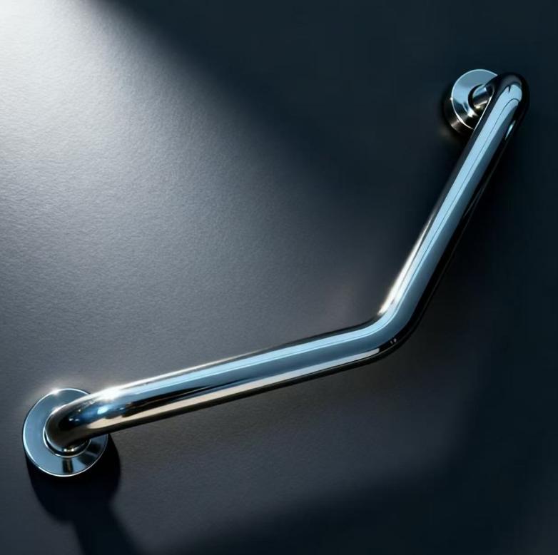 

Bathroom Shower Angled Grab Bar Safety Rail, Bathtub Grip Toilet Handrail Arm Safe-Grip Bar for Elderly Helping
