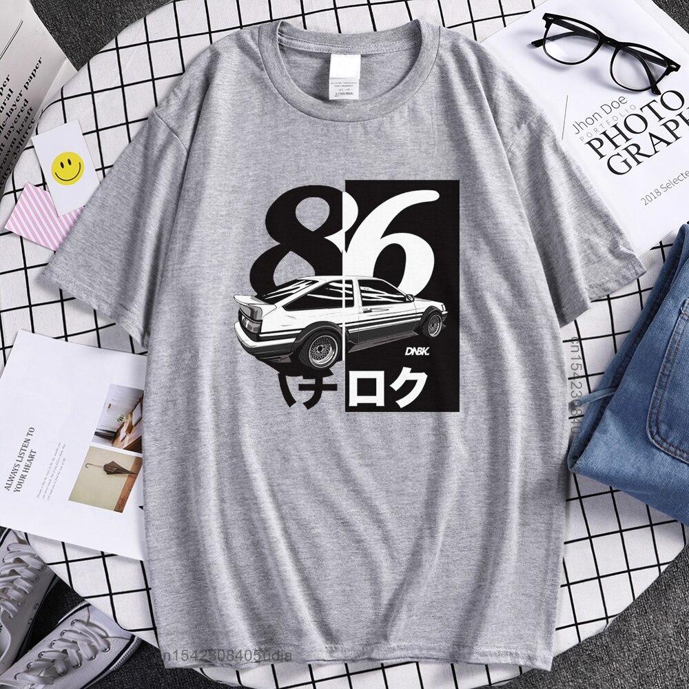 Fashion Japanese Drift Anime Initial D T Shirt Unisex Summer Cool Brand Short Sleeves Tshirt Casual Ae86 Initial D Homme Tshirt