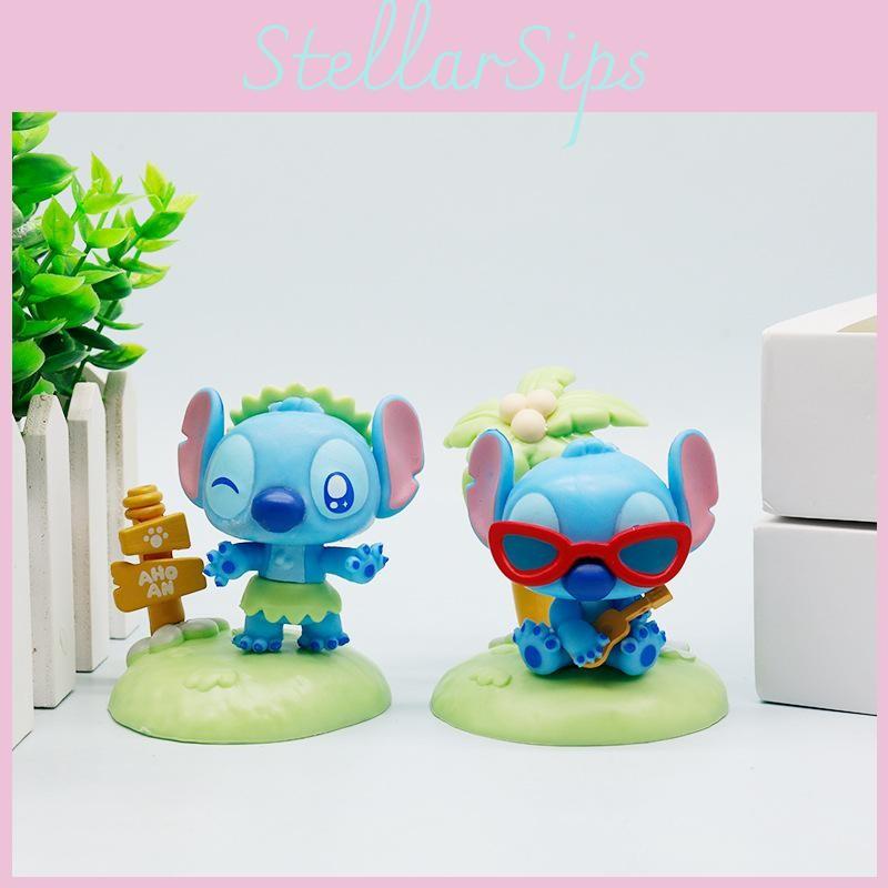 Beach Stitch Pvc Action Figures Model Toy Tabletop Decoration Cute Kids Gifts