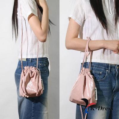 String Cross Bag - Glittery Pink