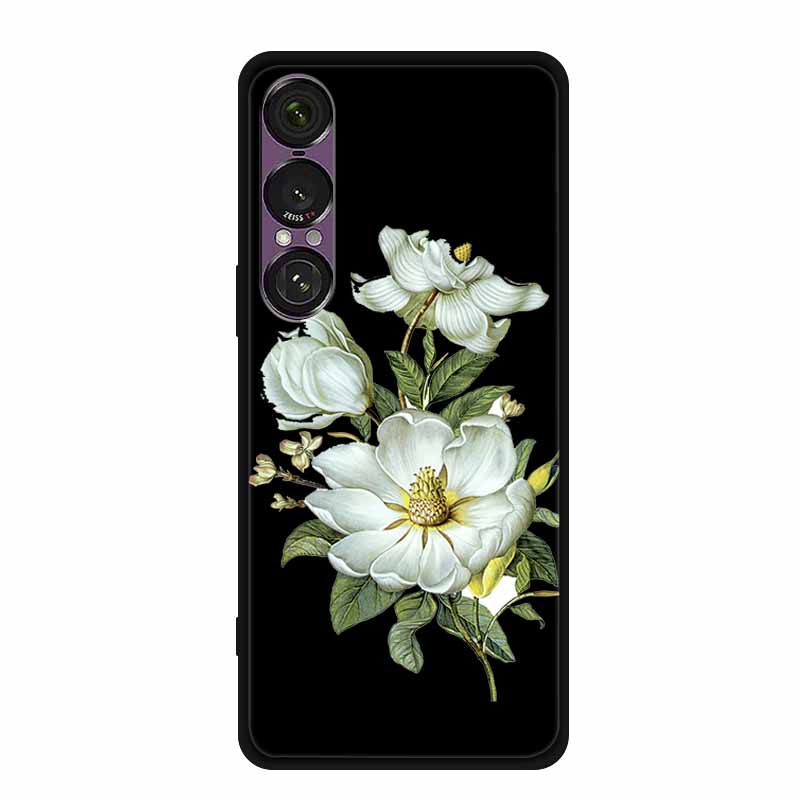 Pro pouzdro na telefon Sony Xperia 1 VII 2025 Kreslené kočky TPU Měkké černé silikonové zadní krycí pouzdro Pro Sony Xperia 1VII 6.5" Pouzdro Funda
