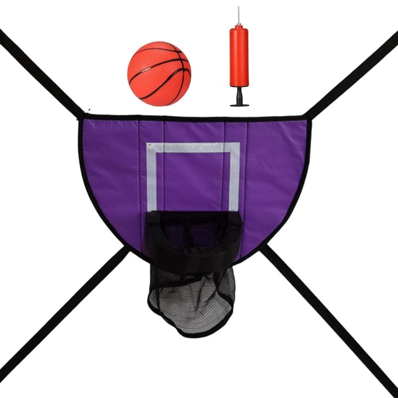 Kids Basketballs Hoop and Net Set, Wall Mounted Childrens Home Basketballs Hoop Bedroom Kids Indoor Outdoor Sport Toy фиолетовый