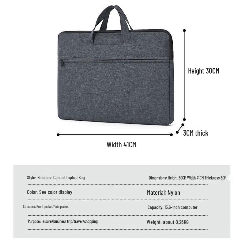 WEZHO Business Canvas Laptop Briefcase
