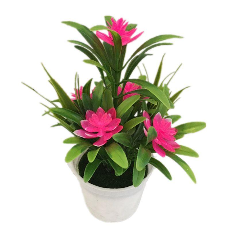 Flower Fake Outdoor False Plants Flowers Artificial Garden Home Decor Pot With