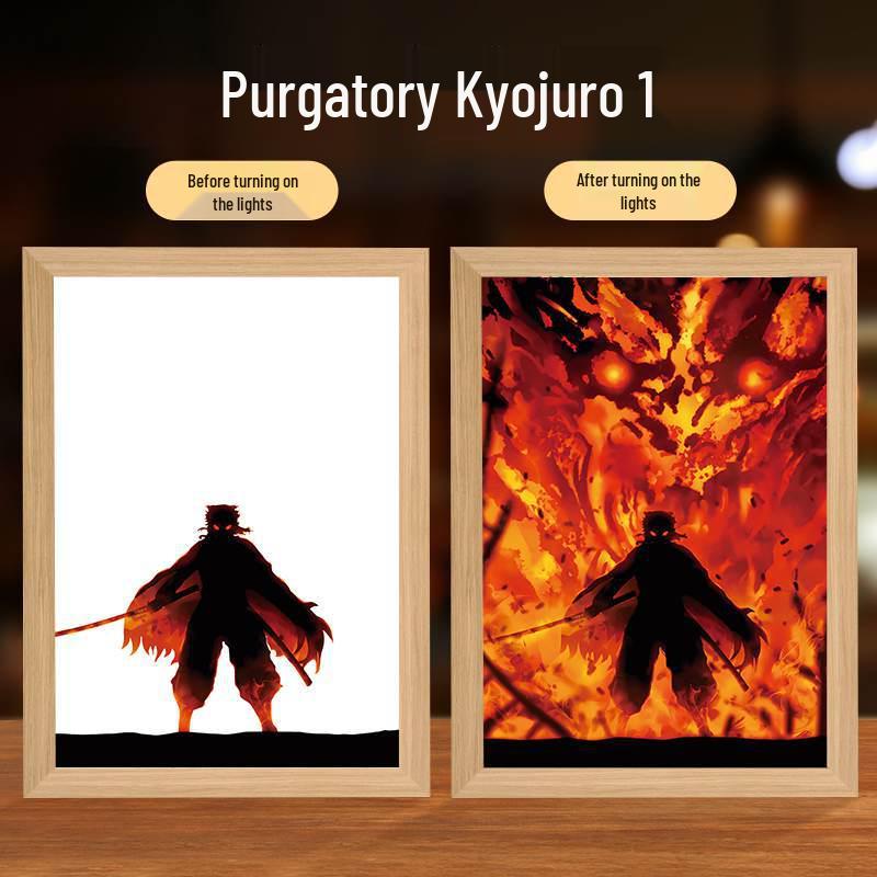 Demon Slayer Anime Series Light Painting Night Light - Creative Ornaments