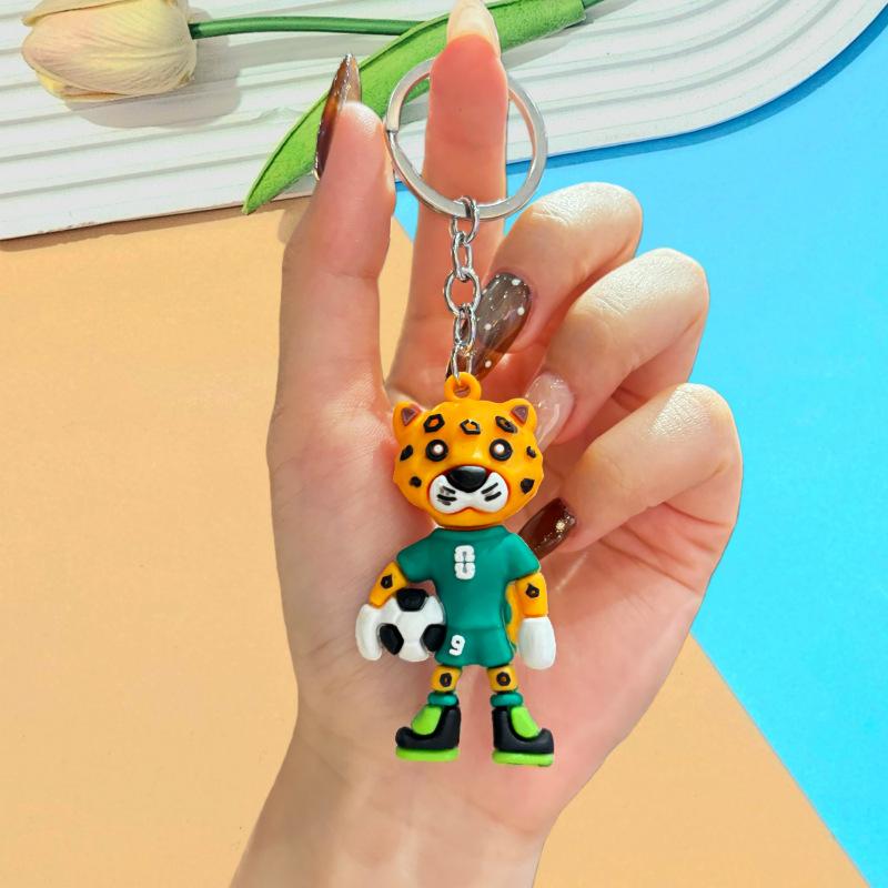 World Cup Mascot Keychain Bag Charm Soccer Fan Souvenir Gift Sports Theme Accessory