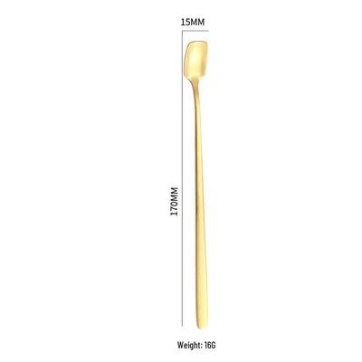 Stainless Steel Square Head Long Handle Spoon