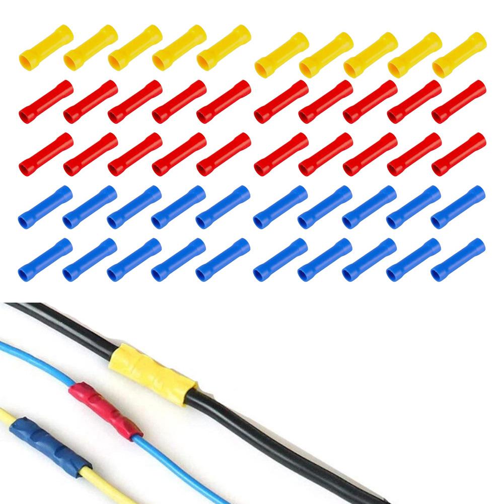 50pcs Crimping Terminals Set PVC & Copper Connectors For Workshop Equipment Accessories Quick Installation