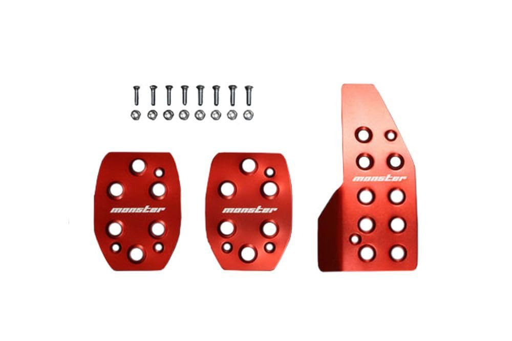 MONSTER SPORT Sport Driving Pedal Cover for Swift Sport [ZC33] MT Car Red Anodized 849521-7650M