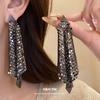 Sequin Tassel Earrings Retro Design Elegant for Women