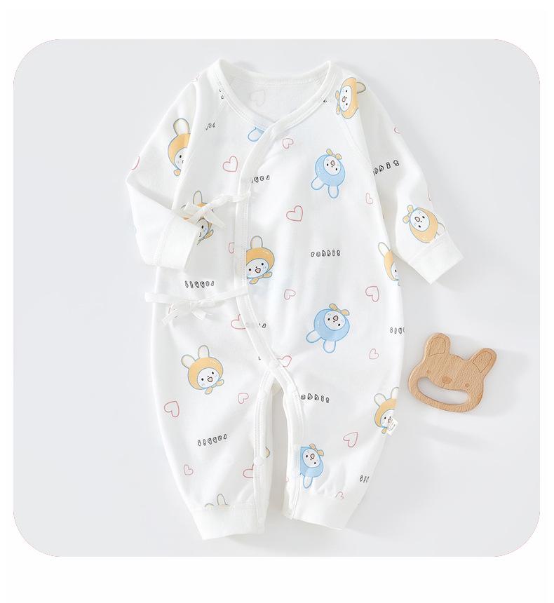 Newborn Pure Cotton Jumpsuit: All-Season Butterfly Romper for 0-6 Months