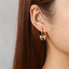 Golden Bow Statement Earrings Trendsetting  Stud Ear Accessories