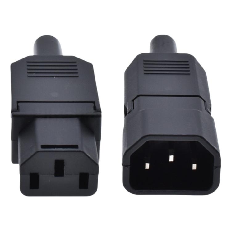 2Pack 10A 250V IEC320 C13 Female Power Plugs Adapters With Grounding Pin And Quick Connectings