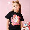 Summer Cartoon Booba Print T-Shirt for Kids Boys Girls Casual Round Neck Short Sleeve Design Perfect for Toddlers Everyday Wear Holidays