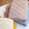 Soft Knitted Throw Blanket with Tassels for Sofa, Office & Summer Nap