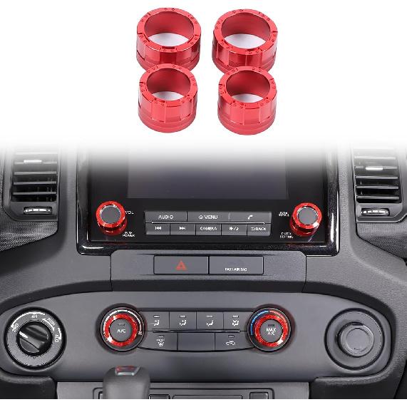 

Daeiclru Center Console Air Conditioner Volume Knob Cover Compatible with Nissan Frontier 2022-2024, Push Button Switch, Manual Operation, Silver красный
