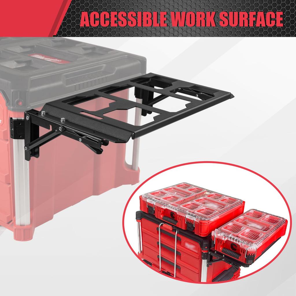 Folding Packout Mount Compatible with Milwaukee Packout Side Storage for Your Packout Toolbox. System.