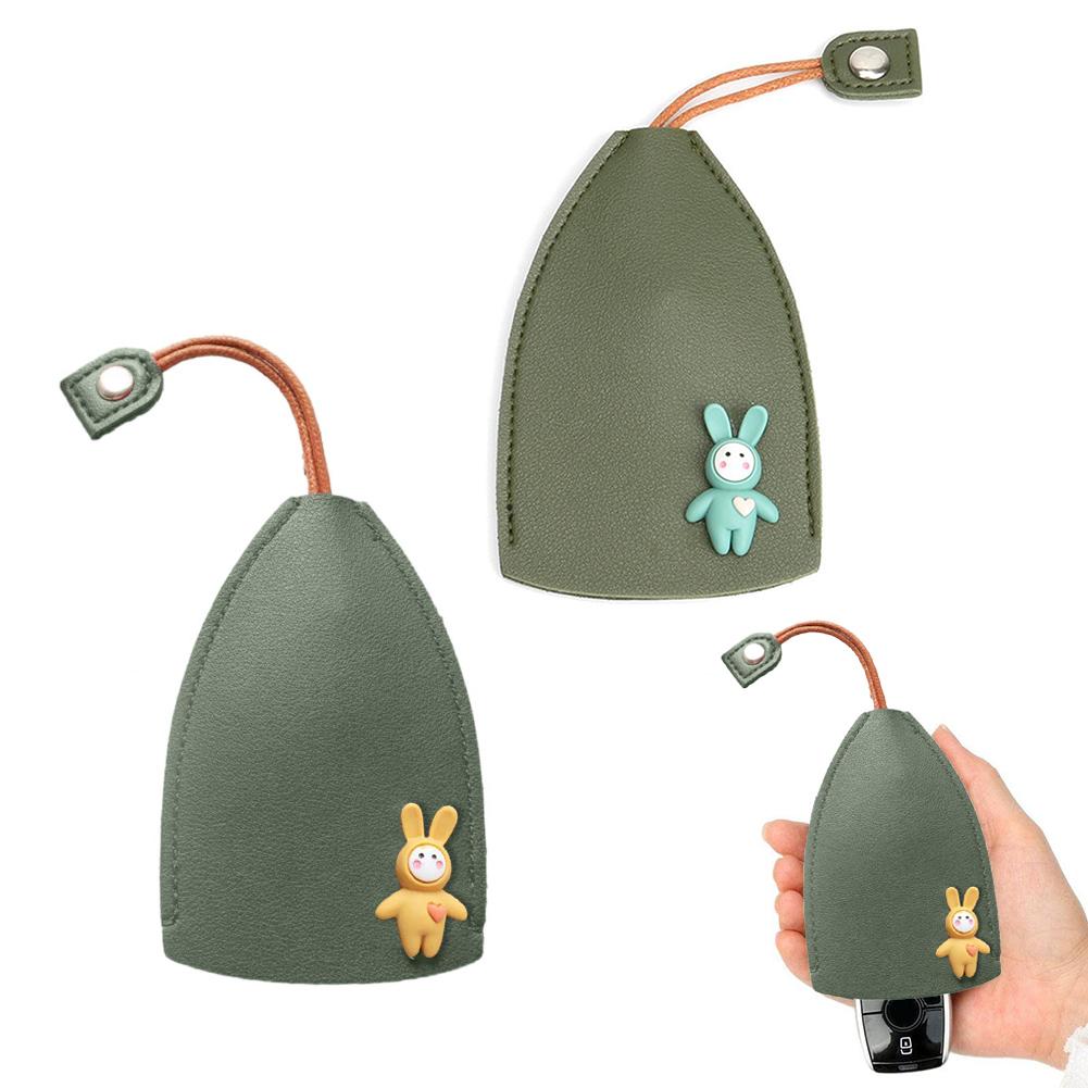Cute Cartoon Leather Key Sleeve with Large Capacity for Car Keys