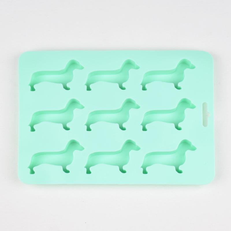Dog Ice Cube Tray 9-hole Puppy Ice Cube Mold Dachshund-Shaped Silicone Mold