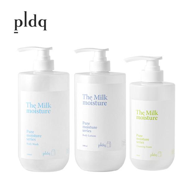 pldq The Milk Moisture Body 3-piece set (body wash 550ml, body lotion 500ml, foam 500ml)