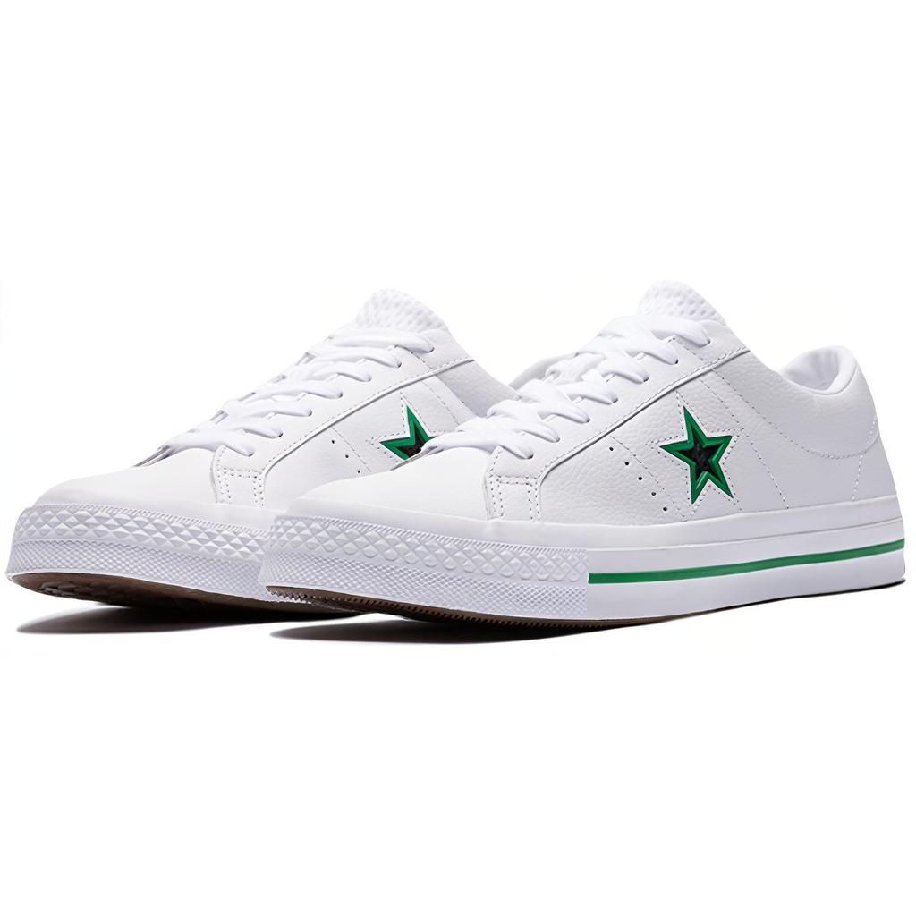 Converse One Star Series Round Toe Schnürschuhe Low Top Canvas Schuhe Unisex Sneaker Weiß Grün Schwarz 161566C