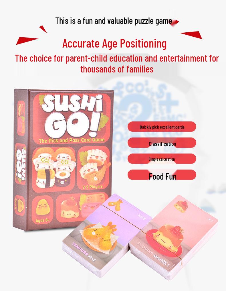 Sushi Go Party! Parent-Child Sushi Dog Fun Board Game for Kids