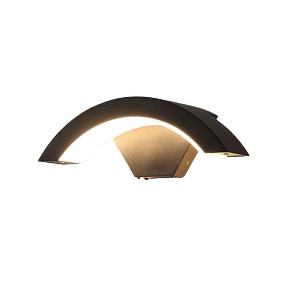 Moon-Shaped Wall Light with Motion Sensor 18W 2160LM Waterproof LED Porch Lamp for Garden Patio Garage Modern Exterior Lighting for House