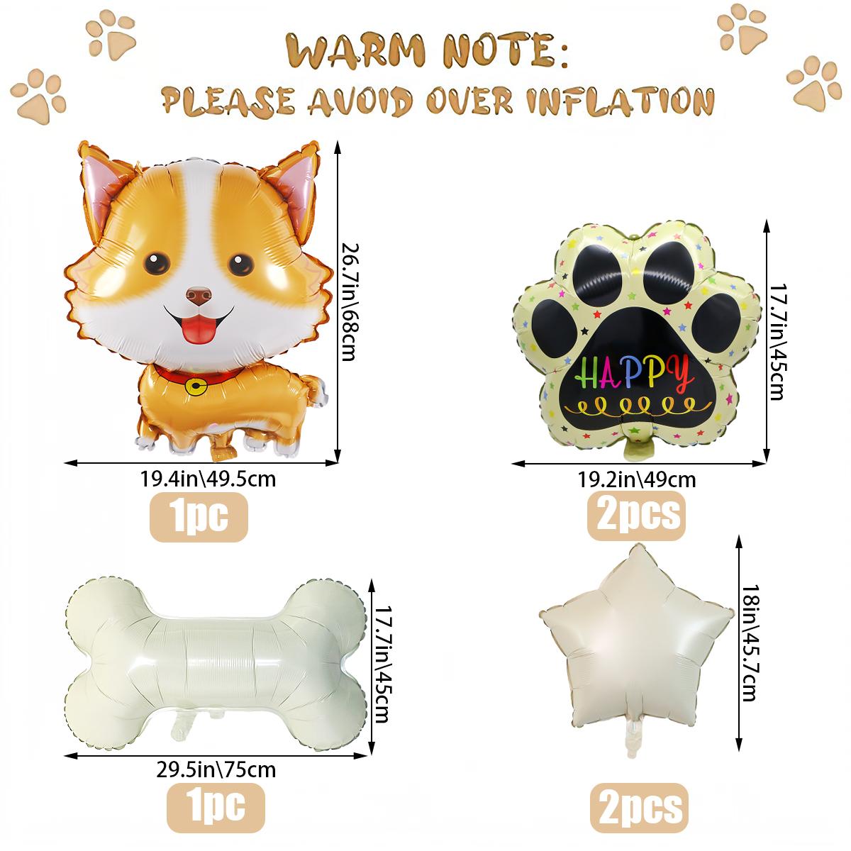 

Набор из 6 милых воздушных шаров в виде корги на день рождения, украшение Let s Pawty, годовщина, детский праздник Other