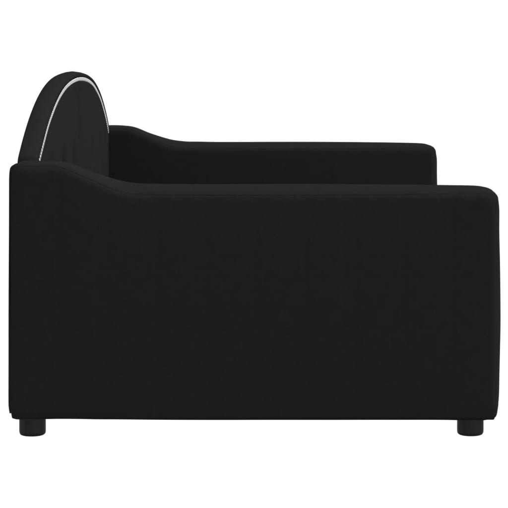 Daybed Black 90x190 cm Fabric