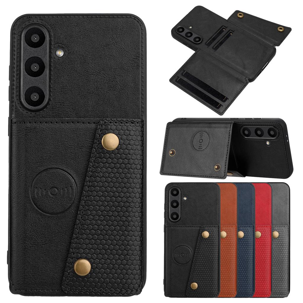 Card Holder Leather Case for Samsung Galaxy S25 S24 Ultra Plus FE S24Plus S24FE S24+ 5G Business Wallet Phone Cover Etui