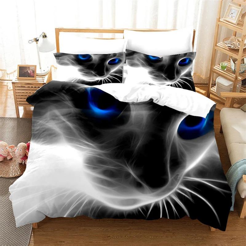 Copripiumino Cane Povero Cartone Animato Biancheria da Letto Invernale 2/3 Pezzi Bambini, Singolo Matrimoniale Queen King Piumini e Set Biancheria da Letto Set Letto Piumone Cane Gatto