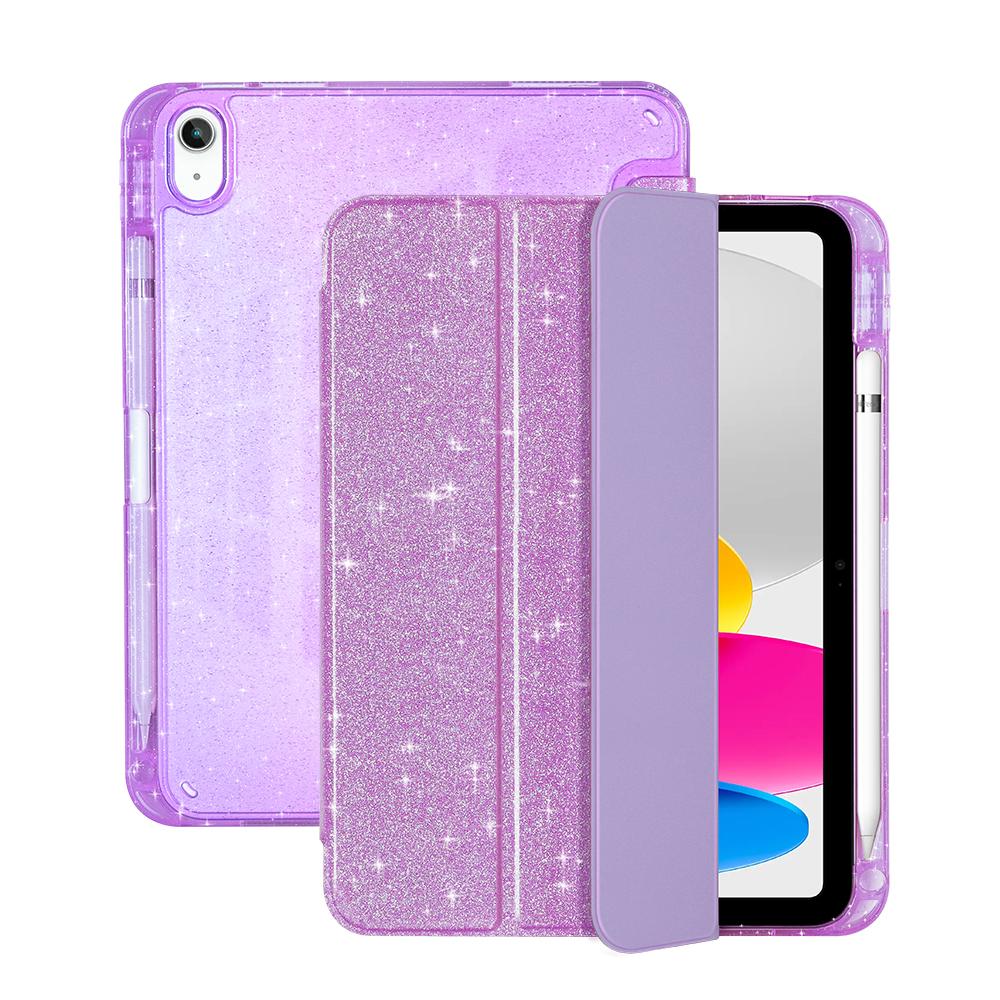 For IPad A16 2025 Case with Pencil Holder Funda for IPad 11 10th Generation Smart Cover for IPad Air 11 M3 M2 Sparkling Shell
