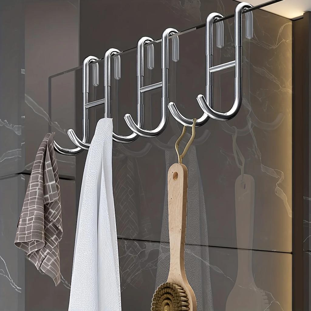 Stainless Steel S-shaped Hook Bathroom Hook Bathroom Shower Curtain Hook Bathroom Accessories Bathroom Organizers Storage