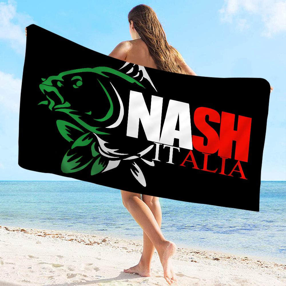 Nash Angelhandtuch Mikrofaser Strandtuch Saugfähig Schnelltrocknend Weich Yoga Schwimmen Resort Bergsteigen Handtuch